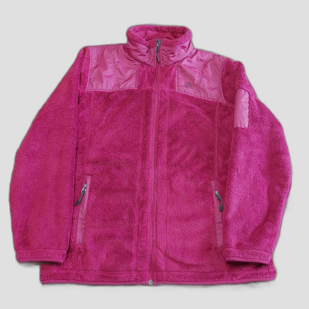 Nike ACG Fleece Jacket Magenta Pink Full Zip Fuzzy High Pile Womens Large L
